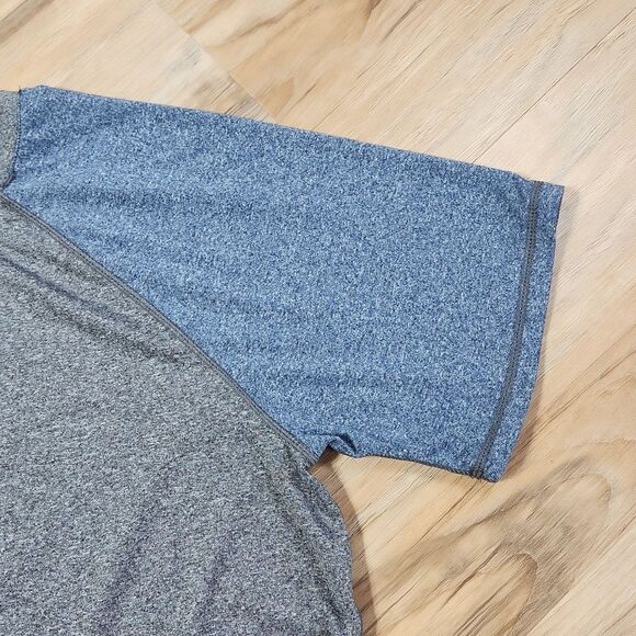 💜32 Degrees Heathered Blue & Gray Short Sleeve Top Youth Large - Picture 5 of 9